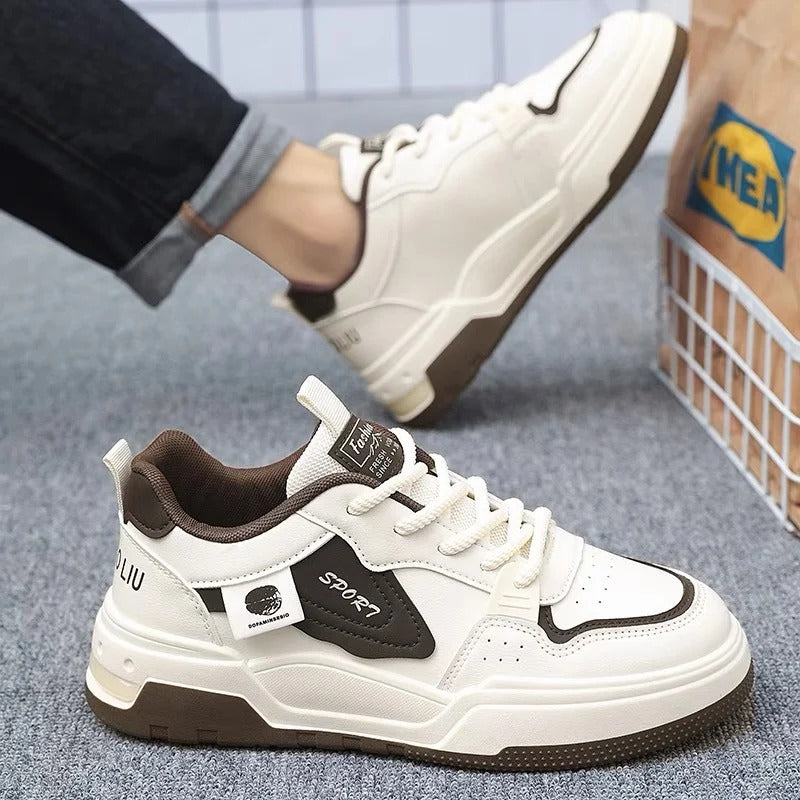 2024 Summer Men's Breathable White Sneakers - Trendy All-Match Casual Sports Shoes
